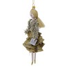 Italian Ornaments 6.5 Inch Cora In Gold Ruffled Skirt Diva Shopping Ladies Style 5Th Avenue Tree Ornaments - 3 of 3