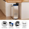 COZONY Stainless Steel Dual Trash Can with Step Lid, Removable Baskets, Kitchen Recycling Bin for Home Office Waste Management - 3 of 4