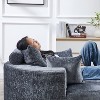 NicBex Modern Round Corduroy/Chenille Sponge Single Sofa with Back Cushion & Pillows,Fluffy Sleeper Chair for Living Room,Bedroom - 4 of 4
