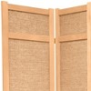 6 ft. Tall Jute Shoji Screen - Natural (3 Panels) - 3 of 3