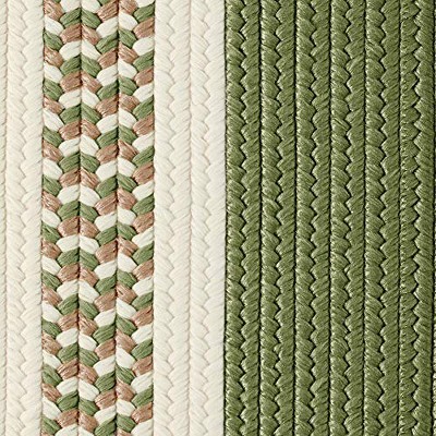 Multicolor Oval Braided Synthetic Reversible Runner Rug 2x7