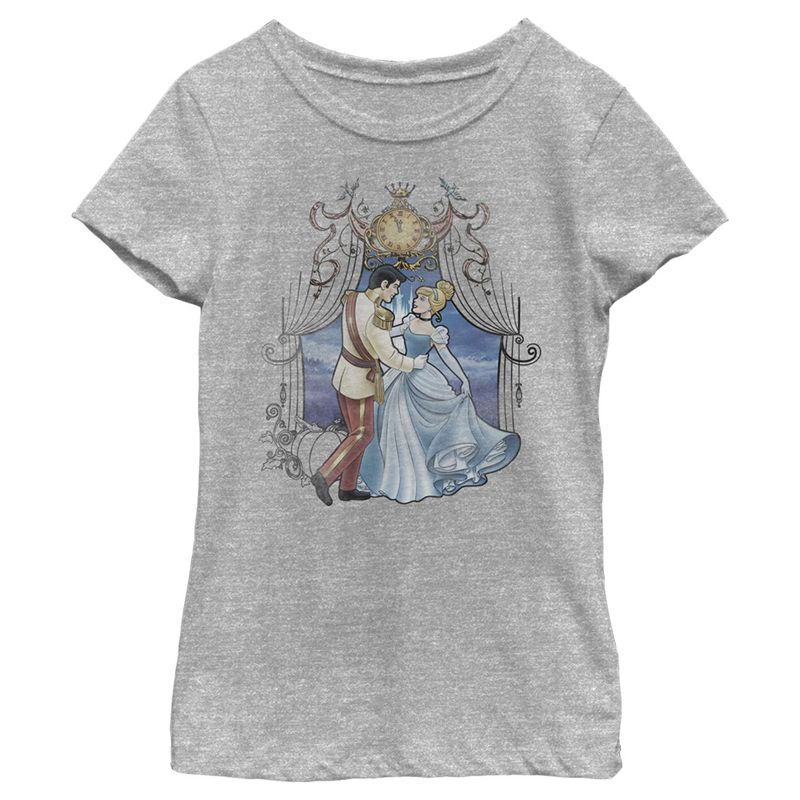 Girl's Cinderella Princess and Prince Charming Dance T-Shirt, 1 of 6