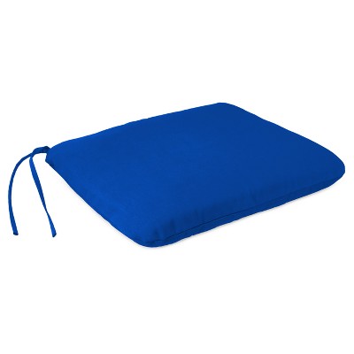 Outdoor Dining Seat Pad In Sunbrella Canvas Pacific Blue - Jordan Manufacturing