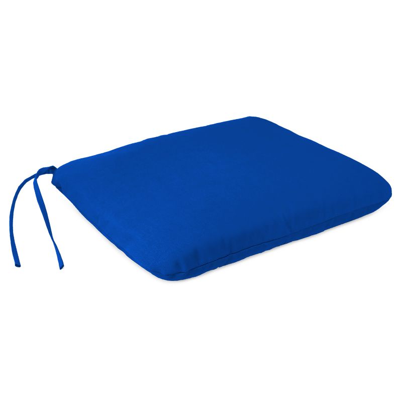 Outdoor Dining Seat Pad In Sunbrella Canvas Pacific Blue - Jordan Manufacturing, 1 of 4