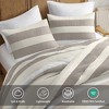 3Pcs Stripe Print Comforter Sets, Contemporary Style Lightweight Fluffy Bedding, Premium Textile Bed Set with Matching Shams - 4 of 4