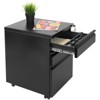 Mount-It! 3 Drawer Cabinet for Under Desk with Wheels | Rolling Storage with Lock for Files & Materials, Mobile Space Saving for Home & Office - Black - 3 of 4