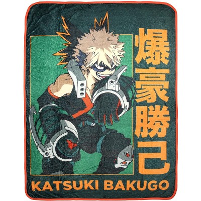 My Hero Academia Anime Manga Katsuki Bakugo Super Plush Fleece Throw Multicoloured