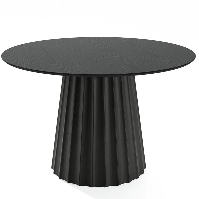 Dovelina Round Dining Table Mid-Century Dining Room Table with Designer Table Base
