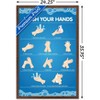 Trends International Wash Your Hands Framed Wall Poster Prints - 3 of 4