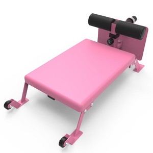 Home Gym Equipment, Steel Nordic Brace Leg Exercise Machine - Hamstring Curling Table Reverse Hyperextension with Transport Wheels for Men/Women - 1 of 4