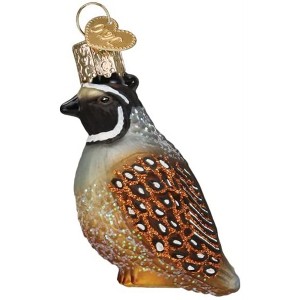 Old World Christmas Glass Blown Ornament for Christmas Tree, Quail - 1 of 4