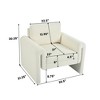31.25'' Boucle Upholstered Modern Accent Chair with Round Arms and Sturdy Support for Living Room - 3 of 4