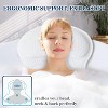 Luxury Bath Pillows for Tub with Neck and Back Support, Bathtub Headrest with Soft 4D Mesh and Non-Slip Cups - 2 of 4