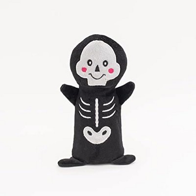 ZippyPaws - Halloween Colossal Buddie - Soft Squeaker Plush Dog Toy with Unique Sound - Skeleton