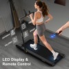 Portable Folding Treadmill, Small Walking Pad, Under Desk Running Machine with LED Display & Wide Belt for Home and Office - 3 of 4