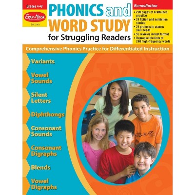 Phonics and Word Study for Struggling Readers, Grade 4 - 6 + Teacher Resource - by  Evan-Moor Educational Publishers (Paperback)