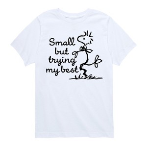 Boys' - Peanuts - Small But Trying My Best Short Sleeve Graphic T-Shirt - 1 of 3