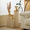 ORRD Set of 3 Modern Floor Vases, Golden Metal Home Decor - Tall Decorative Vases for Living Room, Wedding, Office & Holiday Decor - 4 of 4