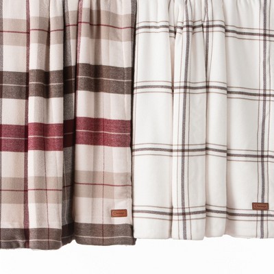 Cream and Beige Reversible Sherpa Fleece Throw Blanket