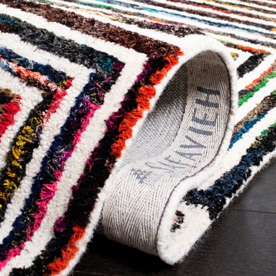 Multicolor Hand-Tufted Wool and Synthetic 4' x 6' Area Rug