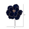 Vickerman 17" Artificial Midnight Blue and Gold Edge Magnolia Christmas Stem, 5 per bag - 2 of 2