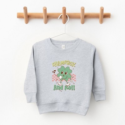 The Juniper Shop Shamrock And Roll Youth Ultra-Soft Graphic Sweatshirt