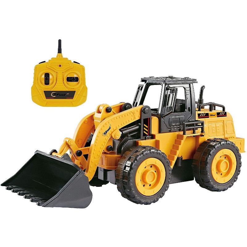 Top Race Fully Functional Remote Control Construction Bulldozer - Kids Size Designed for Small Hands, 1 of 7