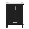 YOOCOZZ  24 & 30 Inch Bathroom Vanity with Single Sink, Solid Wood Frame + MDF, 2 Soft-Close Doors, 1 Divided Drawer, Dual Storage Shelves - 2 of 4