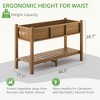 Arceso Raised Garden Bed with Tools, 47 inch Poly Elevated Planter Box with Legs And Storage Shelf, Standing Growing Bed Herb Planter for Vegetable - 4 of 4