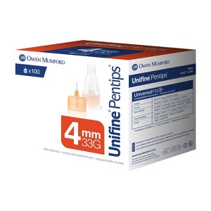Owen Mumford Unifine Pentips Pen Needle 33G 4mm, 100 Count - 1 of 3