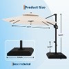 10FT Solar Cantilever Patio Umbrella – 360° Rotation, Windproof Base Included & UPF50+ UV Protection (Rectangular) - 2 of 4