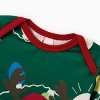 Christmas Matching Family Pajamas Set Reindeer Green Print PJS with Christmas Socks Green - 4 of 4