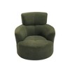 Okak Modern Accent Chair Swivel, Upholstered Accent Barrel Chair Swivel Round Sofa Chair with Adjustable Headrest for Living Room, Bedroom - 4 of 4