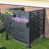 SEVOBAL Garden Fences and Gates Metal Privacy Fence Cover, Suitable for Conceal Air Conditioning Unites for Outdoor Units, Black, 42.25"*42.25"*45" - 4 of 4