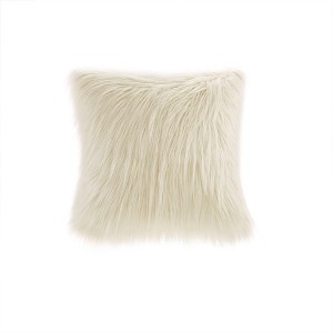 Gracie Mills Acevedo Plush Faux Fur Square Pillow - 1 of 2