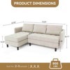 COZONY 76" Chenille L-Shaped Sectional Sofa with Storage, Small Couch for Living Room/Apartment - 2 of 4