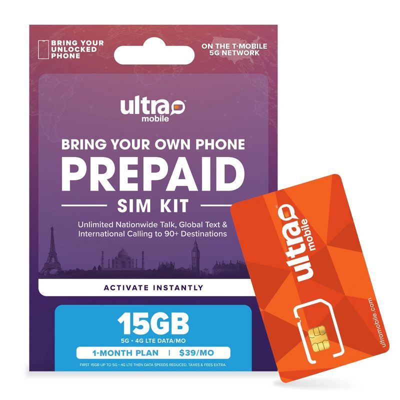 Ultra Mobile 1-Month 15GB Plan SIM Kit, 1 of 9