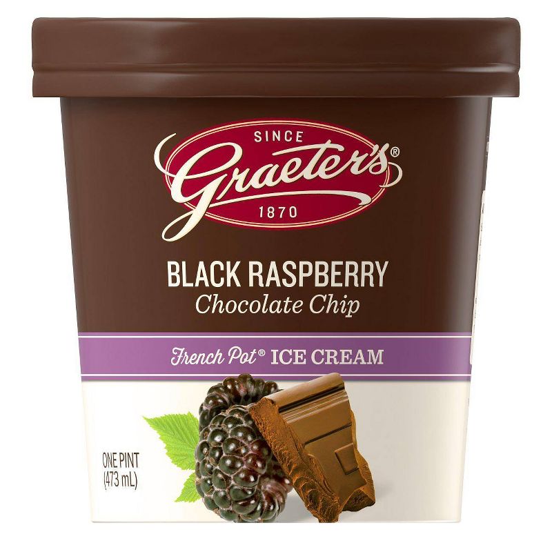Graeter&#39;s Black Raspberry Chocolate Chip Ice Cream - 16oz, 4 of 5