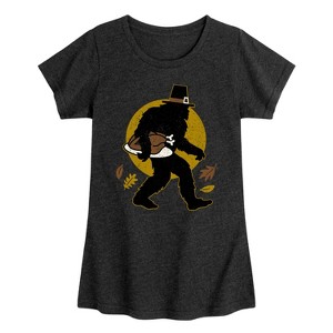 Girls' - Instant Message - Sasquatch Turkey Fitted Short Sleeve Graphic T-Shirt - 1 of 4