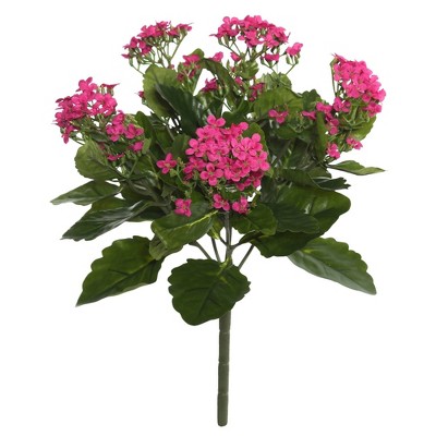 Artificial Kalanchoe Bush (17.25") Hot Pink - Vickerman