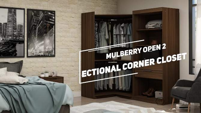 Set of 2 Mulberry Open 2 Sectional Corner Closet - Manhattan Comfort, 2 of 11, play video