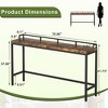 Kumasinova 70.9 Inch Console Table with Metal Legs,Entryway Console Table behind Couch,Sofa Table for Hallway,Living Room & Entryway,Brown - 3 of 4