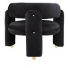 NicBex Velvet Barrel Accent Chair,Upholstered Living Room Chairs with Mid-Height Curved Backrest,Cozy Armchair,Accent Chairs for Living Room - 4 of 4