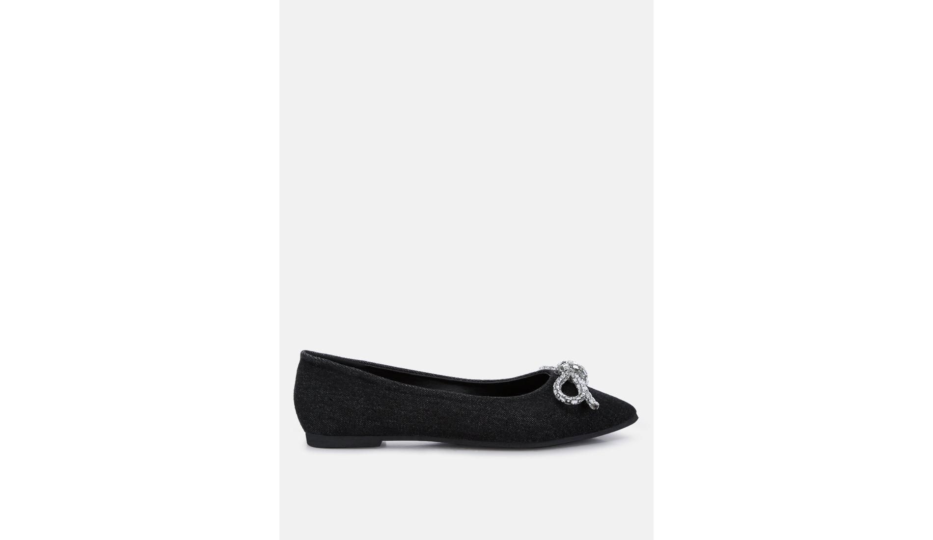 Ellerby Embellished Bow Detail Ballet Flats