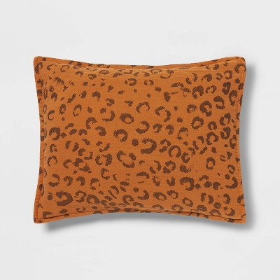 Standard Leopard Spot Matelasse Sham Brown - Opalhouse™