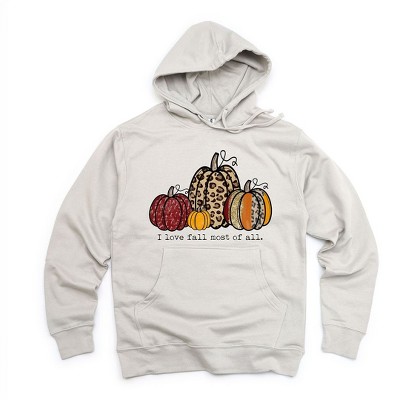 Simply Sage Market Women's Graphic Hoodie I Love Fall Most Of All Pumpkins