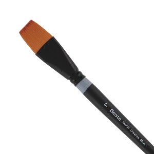 Creative Mark Beste Golden Taklon Wash 1" - 2 Pack Artist Brush, Professional Watercolor Brushes, For Acrylic Painting, Short Handle, Sharp Edges, - 1 of 4