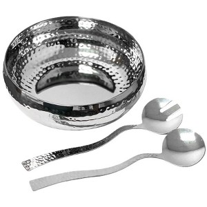 Sol Living Stainless Steel Salad Bowl Serve Pasta, Snacks, Fruit - 1 of 4