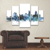 Trademark Fine Art-Michael Tompsett 'Boston Massachusetts Blue Teal Skyline' Canvas Art - 3 of 3