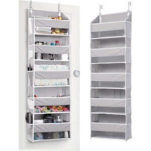 Over-Door Organizer with Clear Windows, 44 lb Capacity - 5 Large Pockets & 10 Mesh Side Pockets for Toys, Shoes, Diapers - 1 of 4